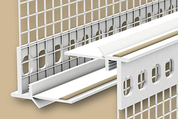 ЕвроПрофиль примыкающий оконный 6мм с сеткой 100мм 2,5м Идеал
