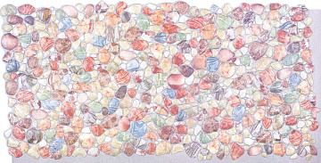 Листовая панель ПВХ Галька коричневая Камень 80гк