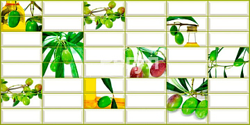 Листовая панель ПВХ Плитка «Оливка»178о